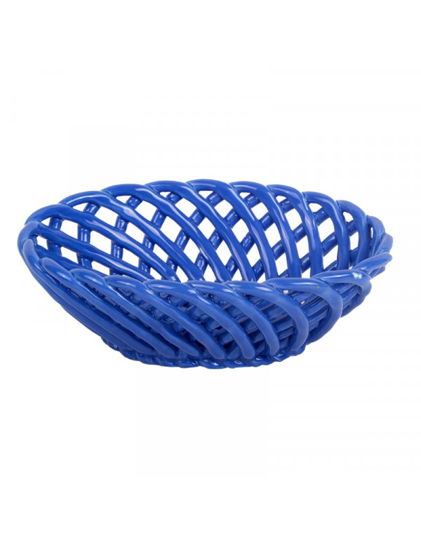 Panier en porcelaine BLEU S