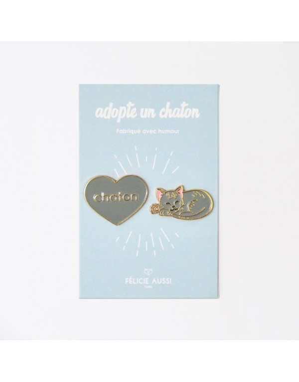 Duo de pin's CHATON