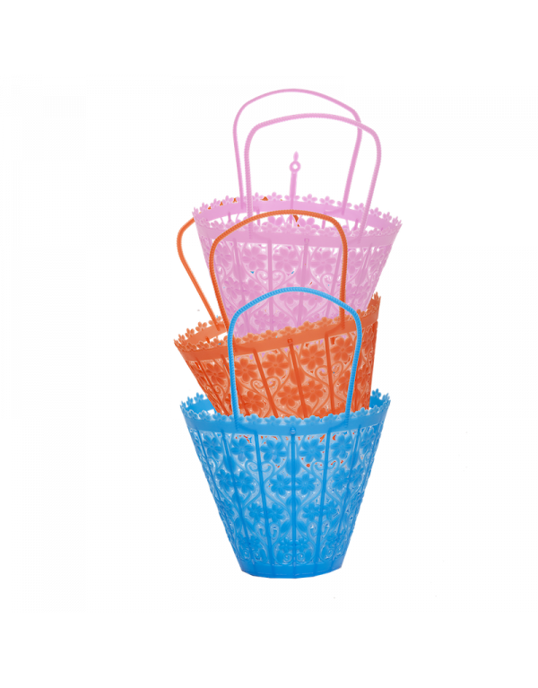 Panier plastique FLEURS
