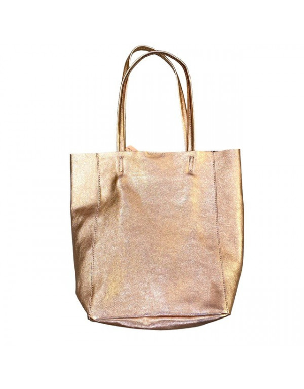 Cabas métallisé OR ROSE