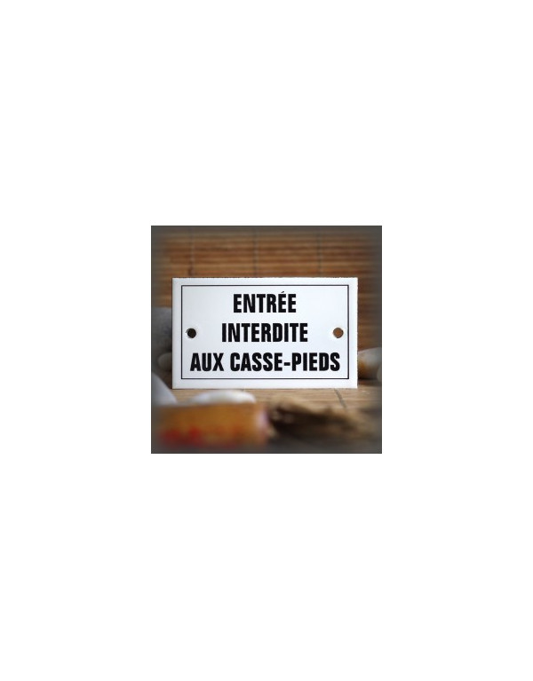 Plaque émaillée ENTRÉE...