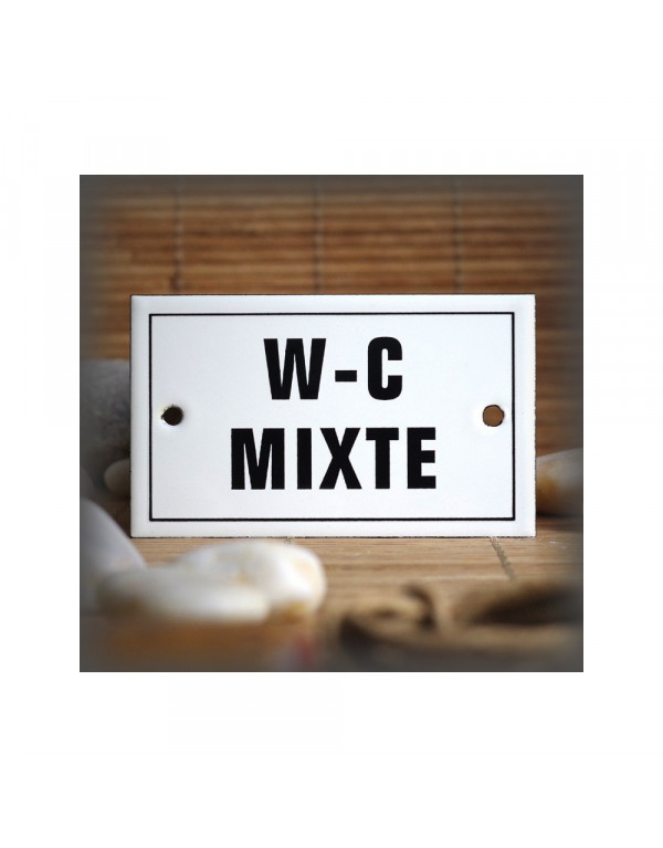 Plaque émaillée WC MIXTE