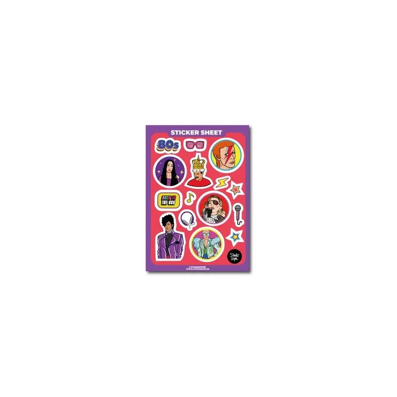 Planche de stickers ANNÉES 80