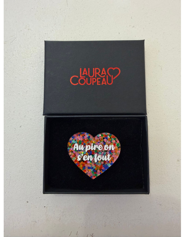 Broche cœur plexiglass AU...
