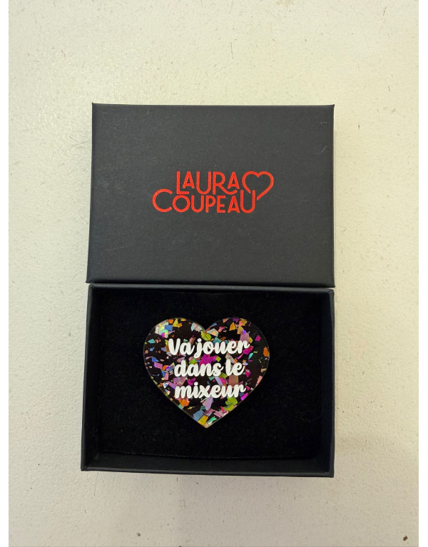 Broche cœur plexiglass VA...