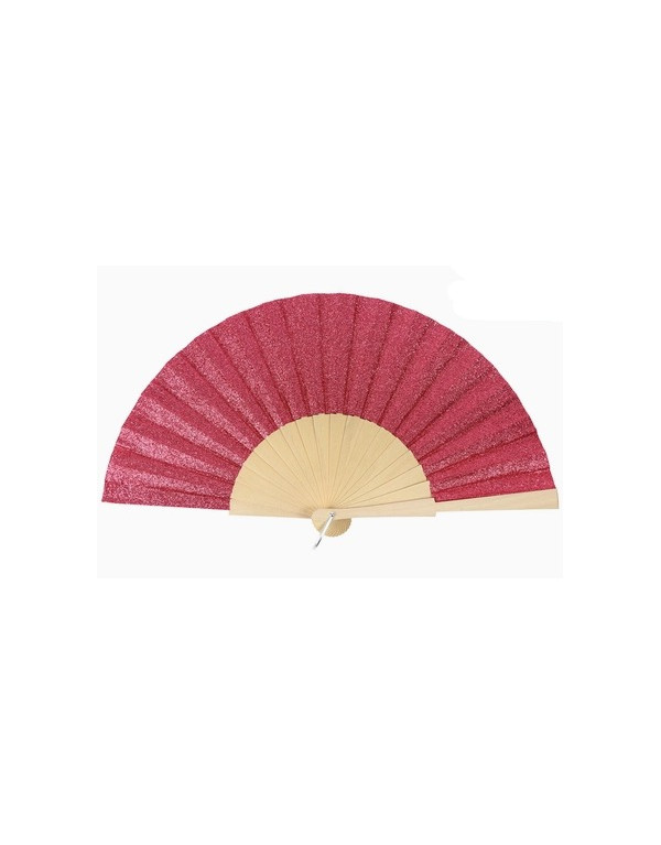 Éventail à paillettes FUSCHIA