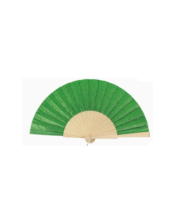 Éventail à paillettes VERT