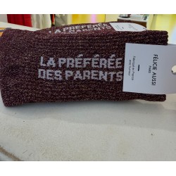 Chaussettes à paillettes bordeaux LA PRÉFÉRÉE DES PARENTS