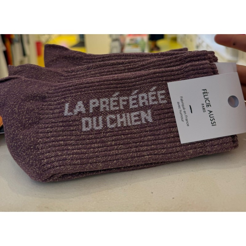 Chaussettes à paillettes raisin LA PRÉFÉRÉE DU CHIEN