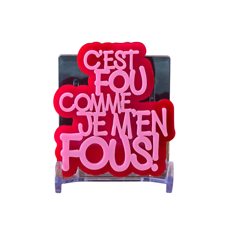 BROCHE C'est fou comme je m'en fous!