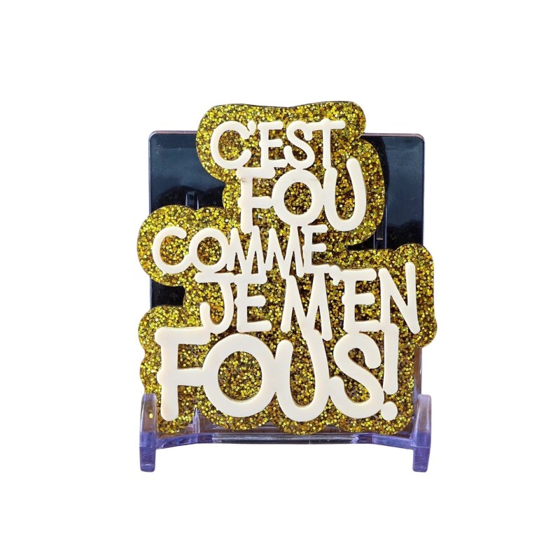 BROCHE C'est fou comme je m'en fous!