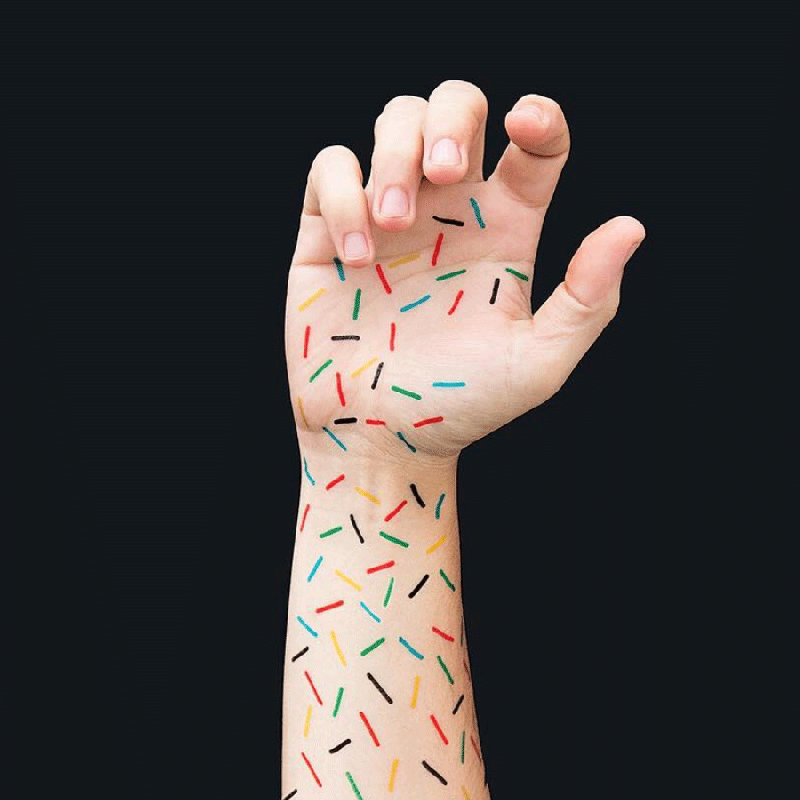 Tatouage CONFETTIS
