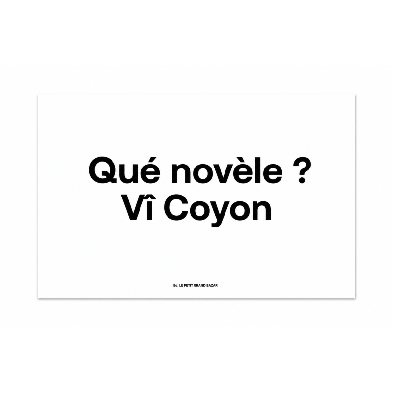 Carte QUÉ NOVÈLE VÎ COYON ?