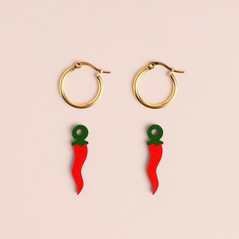 Boucles d'oreille PIMENT