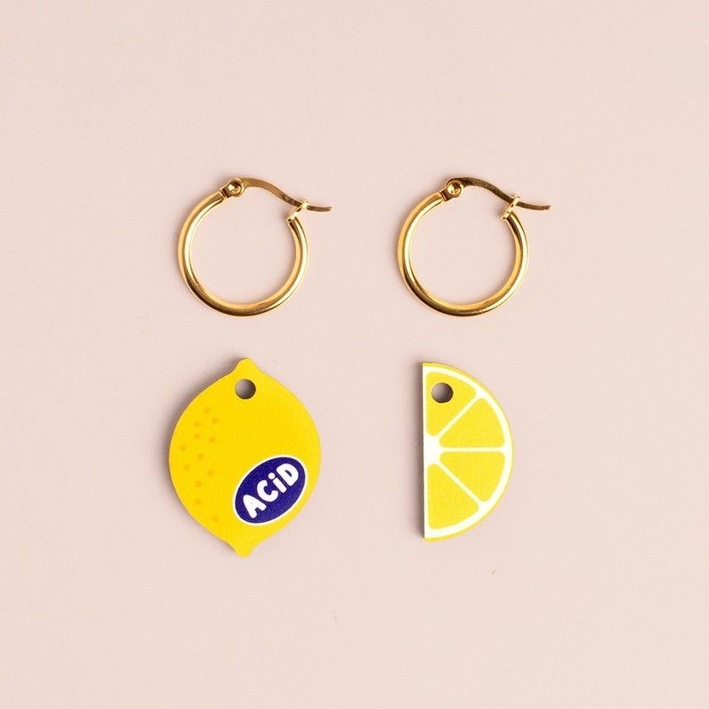 Boucles d'oreille CITRON ACIDE
