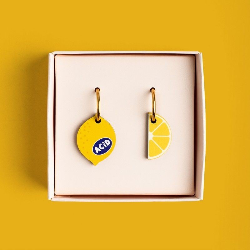 Boucles d'oreille CITRON ACIDE