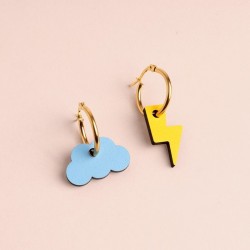 Boucles d'oreille NUAGE ET ÉCLAIR