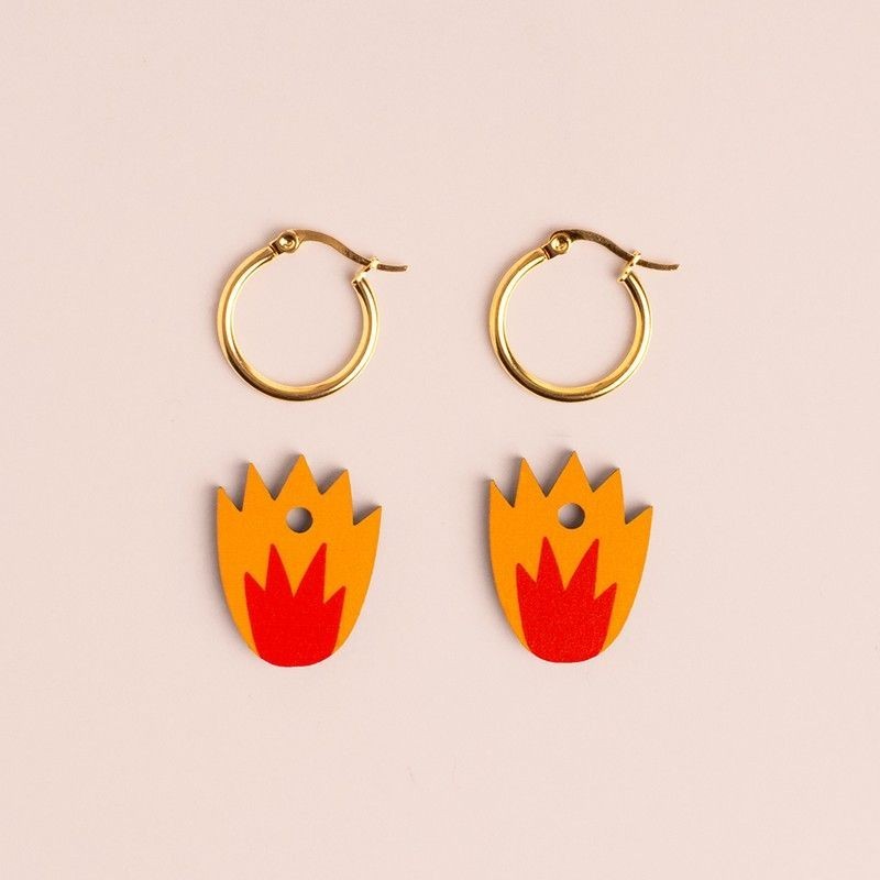 Boucles d'oreille FLAMME