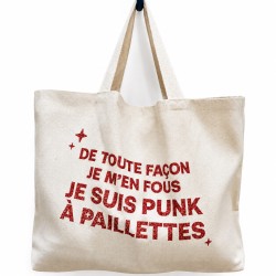 Sac XXL PUNK À PAILLETTES Rouge