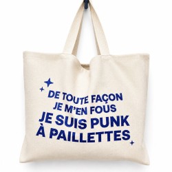 Sac XXL PUNK À PAILLETTES Bleu