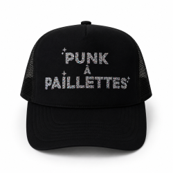 Casquette PUNK À PAILLETTES Noire
