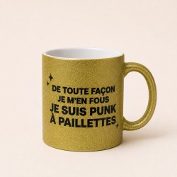 Mug PUNK A PAILLETTES Doré