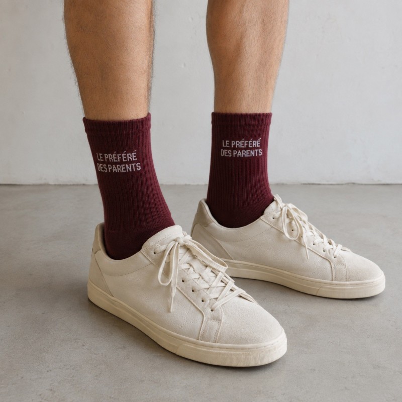 Chaussettes LE PRÉFÉRÉ DES PARENTS Bordeaux