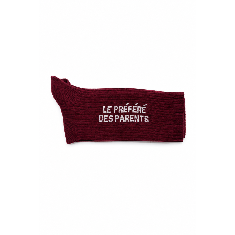 Chaussettes LE PRÉFÉRÉ DES PARENTS Bordeaux