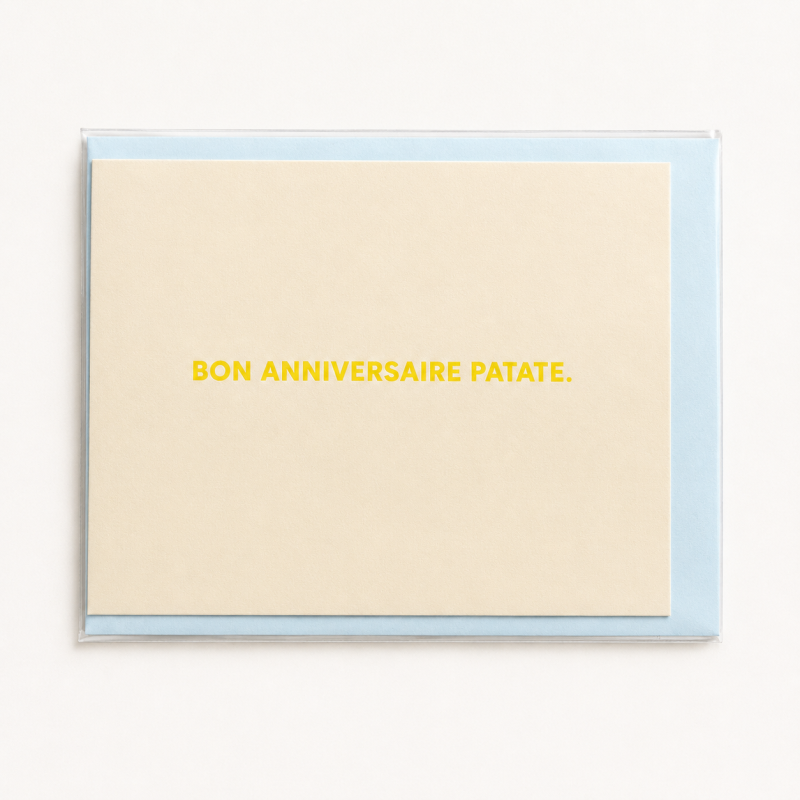 Carte "Anniversaire patate"