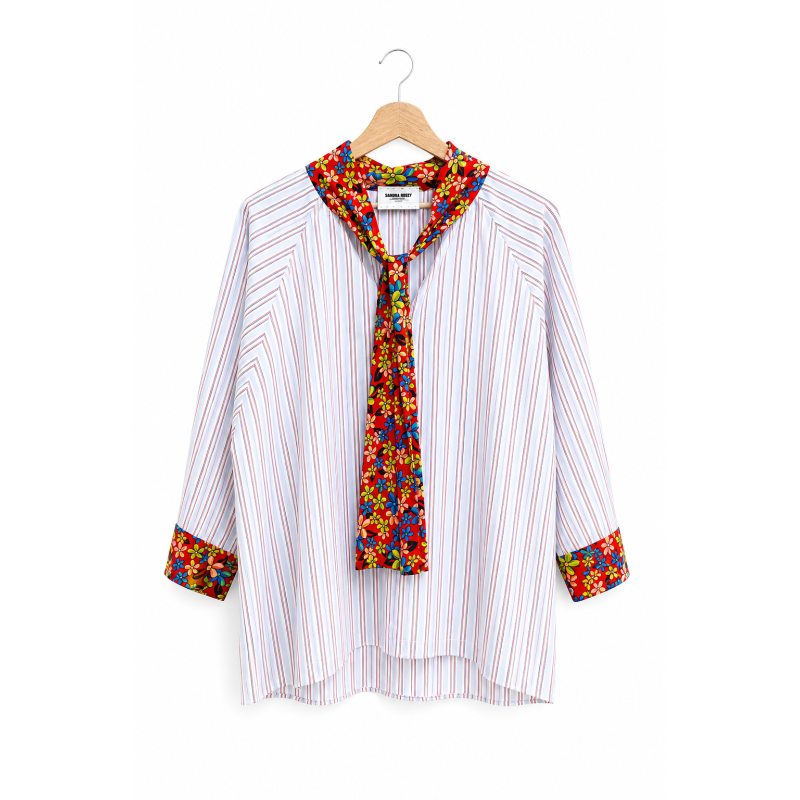 Chemise THERESA bleue Sandra Brisy