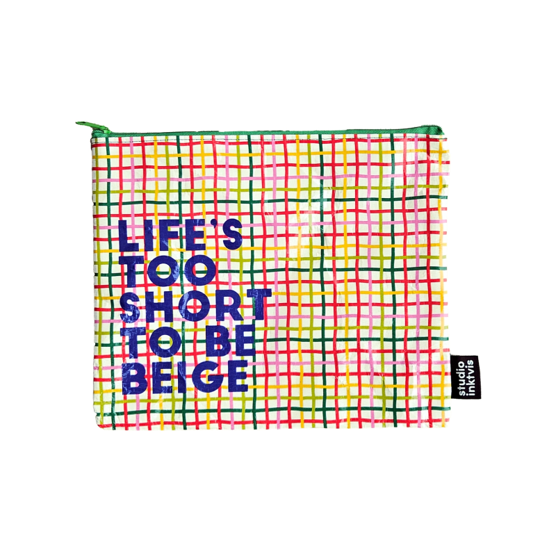Pochette LIFE'S TOO SHORT TO BE BEIGE