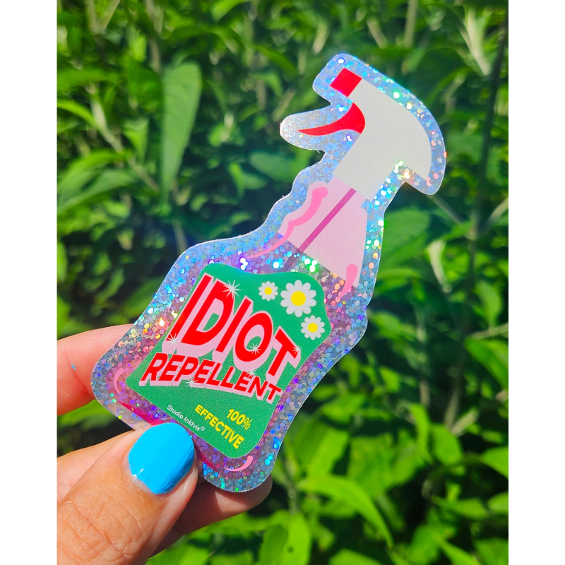 Sticker IDIOT REPELLANT