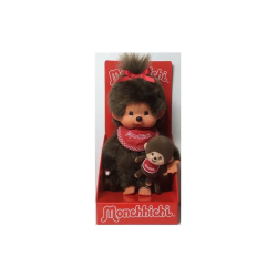 Monchhichi rouge + Mini Monchhichi