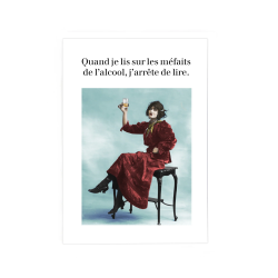 Carte QUAND JE LIS SUR LES MEFAITS DE L'ALCOOL