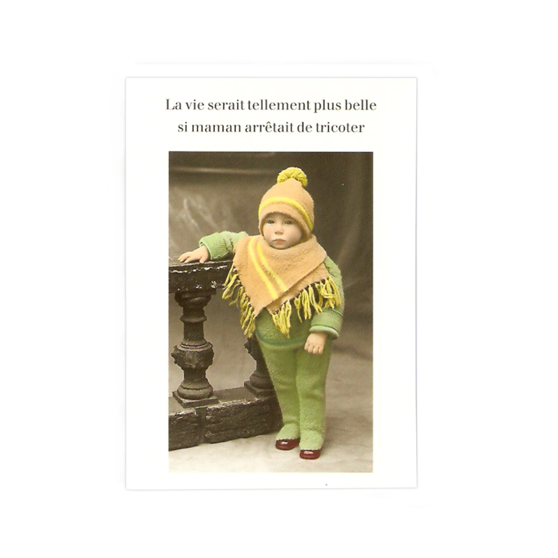Carte SI MAMAN ARRETAIT DE TRICOTER