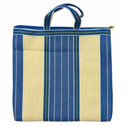 Cabas en plastique recyclé bleu