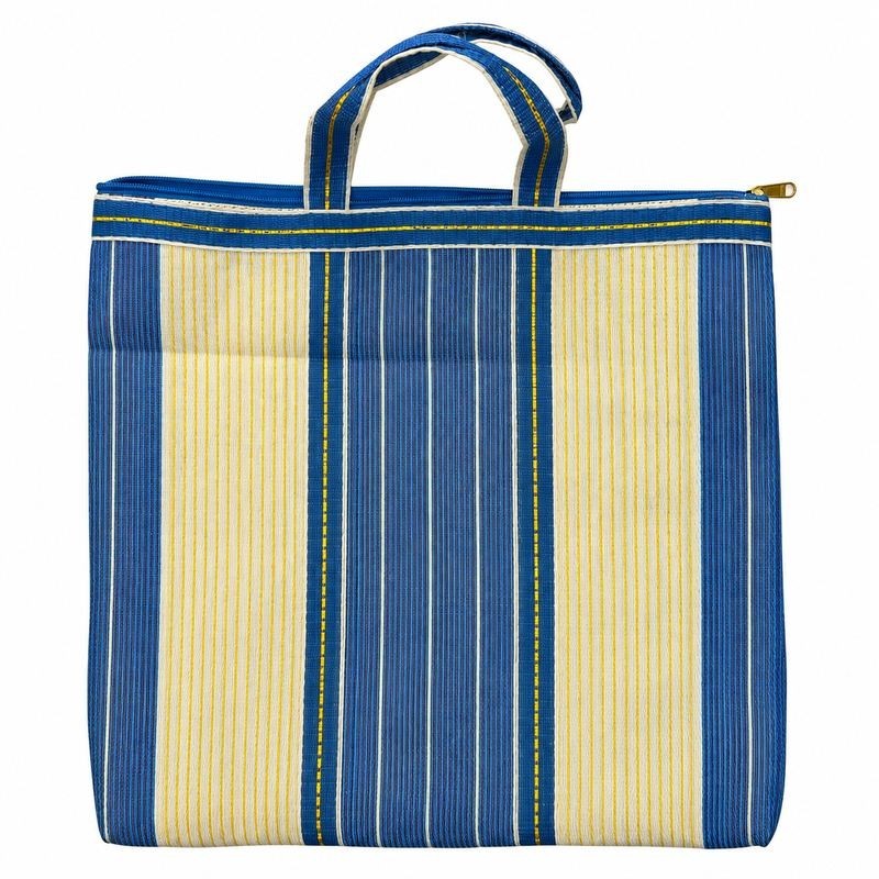 Cabas en plastique recyclé bleu