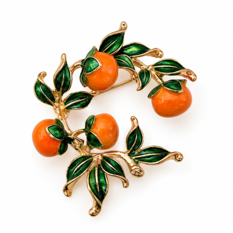 Broche fantaisie ORANGE