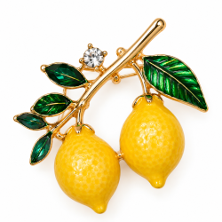 Broche fantaisie CITRON