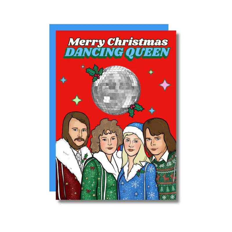 Carte MERRY CHRISTMAS DANCING QUEEN