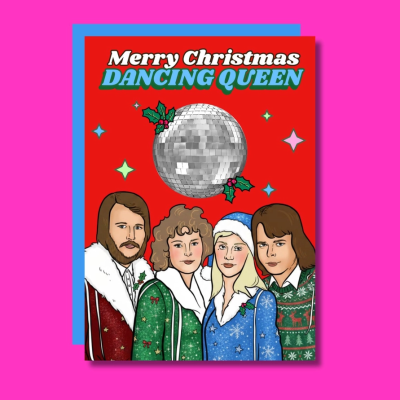 Carte MERRY CHRISTMAS DANCING QUEEN