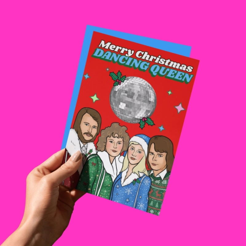 Carte MERRY CHRISTMAS DANCING QUEEN