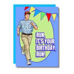 Carte RUN IT'S YOUR BIRTHDAY