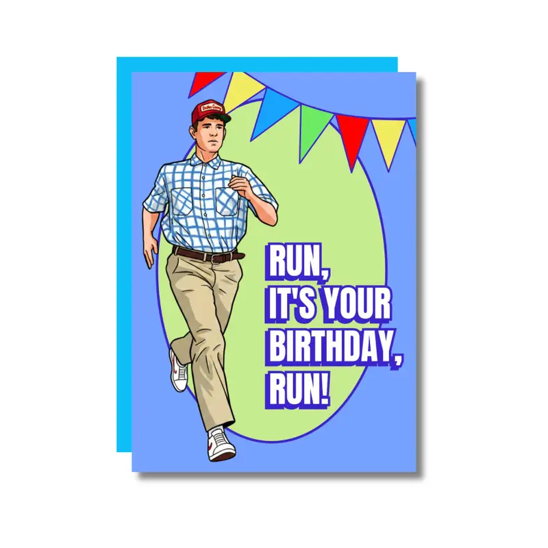 Carte RUN IT'S YOUR BIRTHDAY