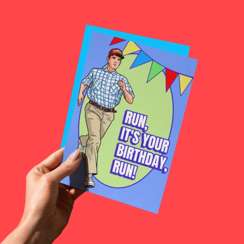 Carte RUN IT'S YOUR BIRTHDAY