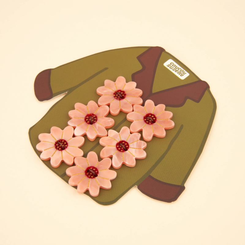 Kit Boutons FLEUR ROSE