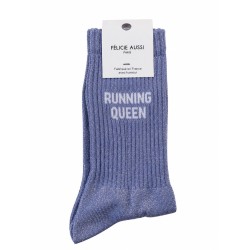 Chaussettes à paillettes lavande RUNNING QUEEN