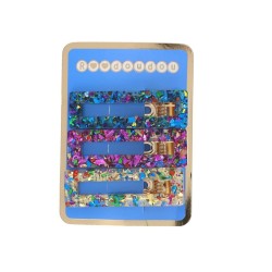 Lot de 3 barrettes rectangles ECLATS GOLD
