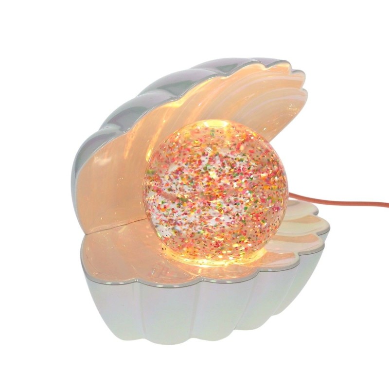 Lampe coquillage nacrée