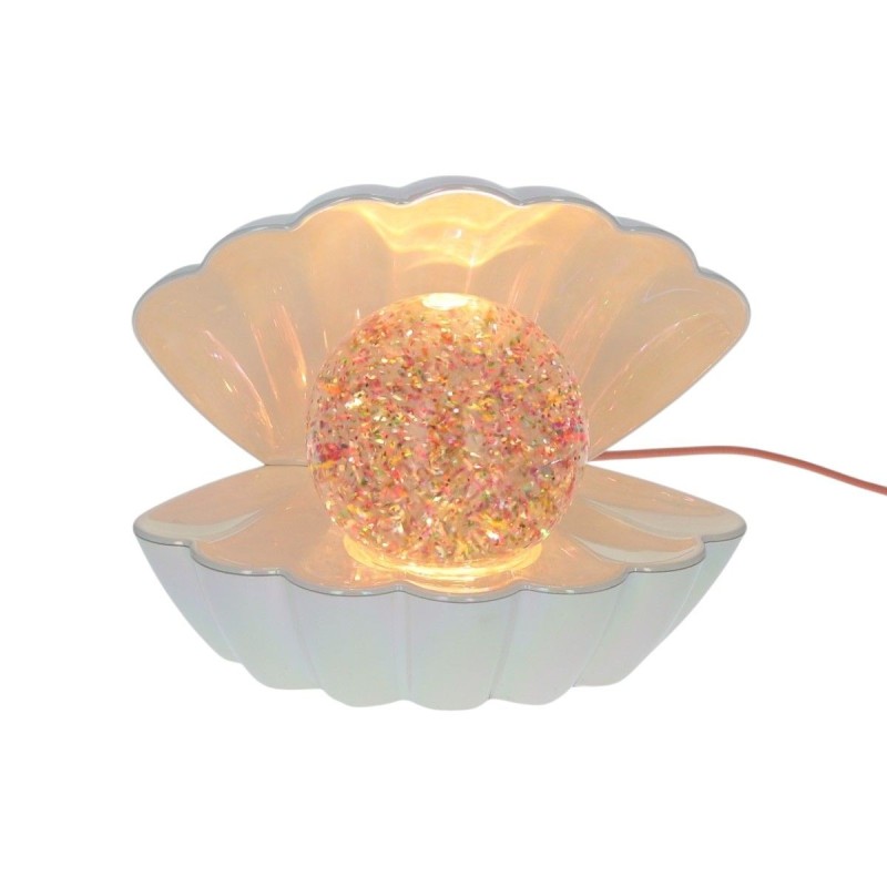 Lampe coquillage nacrée